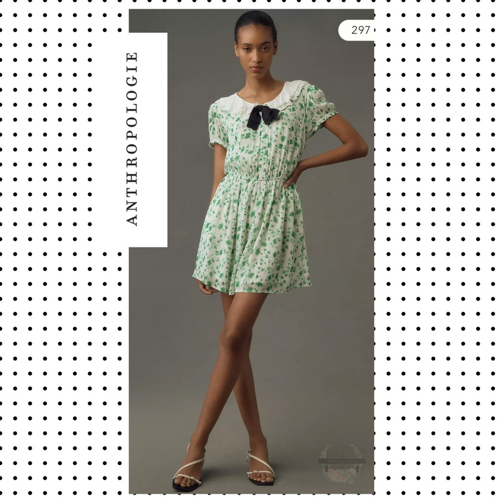 NWT Anthropologie Maeve - Short-Sleeve Collared Mini Dress